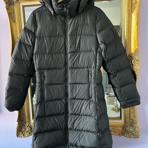 Black northface long parka
